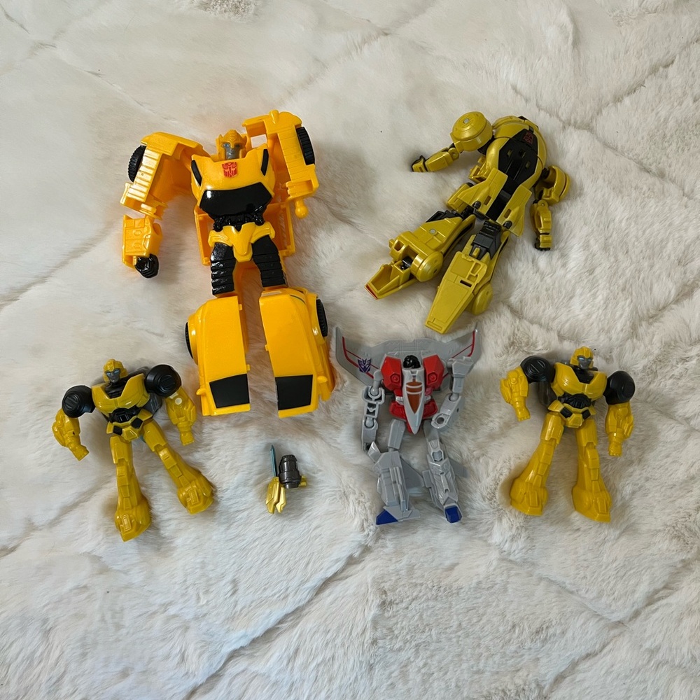 Transformers Bumblebee Starscream Action Figure Lot Hasbro Robot Toy Bundle